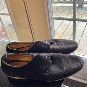 Zara Men’s Oxford loafers in black suede size 44